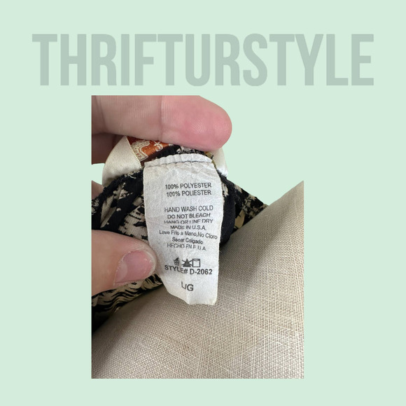 R Rouge Women's LARGE sheath dress, bell sleeves, Midi dress, black & White Boho - Picture 7 of 9